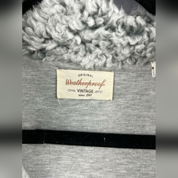 WEATHERPROOF Fleece Pullover with 1/4 Zip Neckline Cotton Gray Size M - Picture 7 of 15